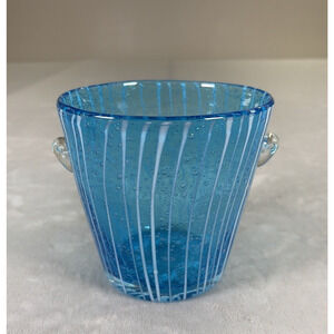 Venini Murano Italy for Disaronno Vintage Ice Bucket Venetian Art Glass 5" Vase
